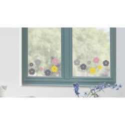 Planche de stickers pour fenêtre Fleurs Planche de stickers pour fenêtre Fleurs