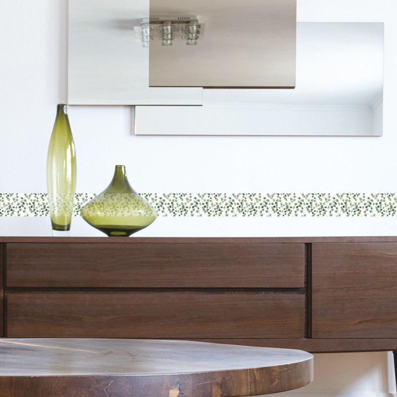 Frise adhésive Brins de feuilles 9 x 300 cm Frise adhésive Brins de feuilles 9 x 300 cm