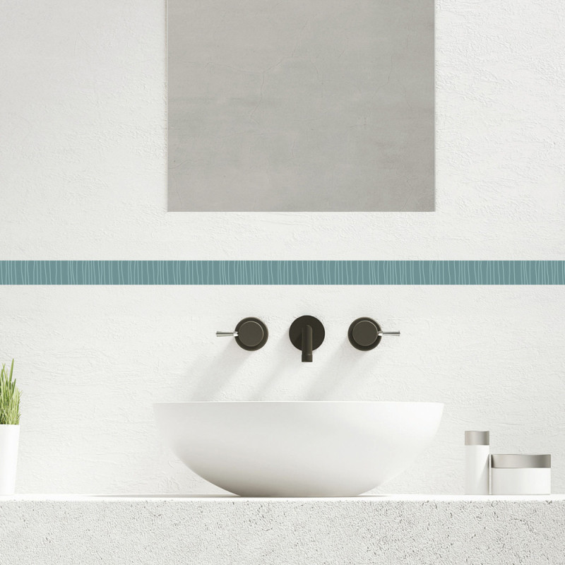 Frise adhésive Traits Dessinés bleu canard 5 x 300 cm Frise adhésive Traits Dessinés bleu canard 5 x 300 cm