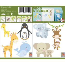 Planche de stickers Mini Bébés Animaux