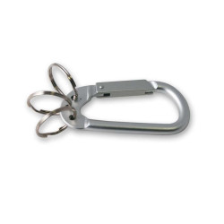 Mousqueton porte-clé avec anneaux en aluminium 75 mm | CHAPUIS
