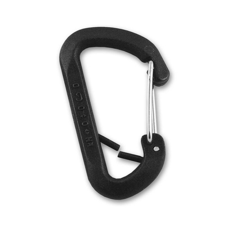 Mousqueton porte-clés en polyamide noir 56 mm CHAPUIS