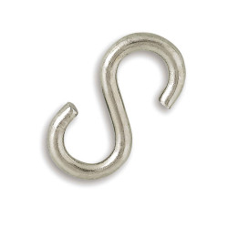 Crochet S ouvert en acier zingué Ø 1
