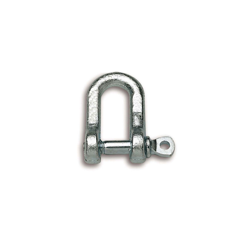 Manille droite en acier zingué 10