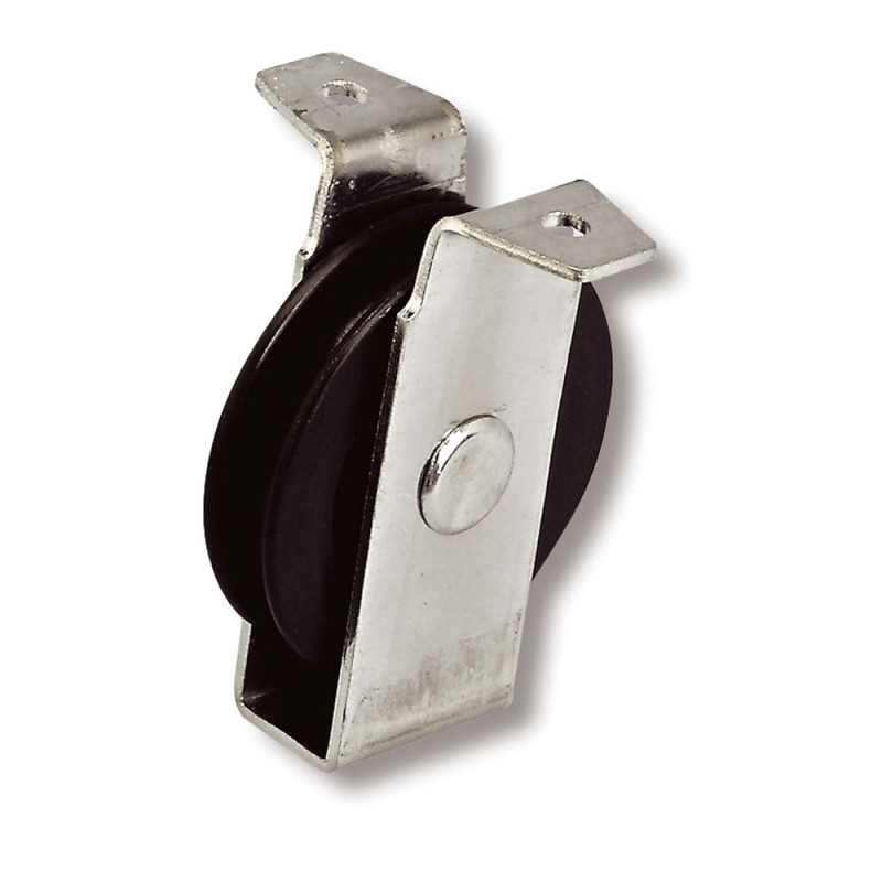 Poulie à chape à patte en acier zingué Ø 8 mm CHAPUIS