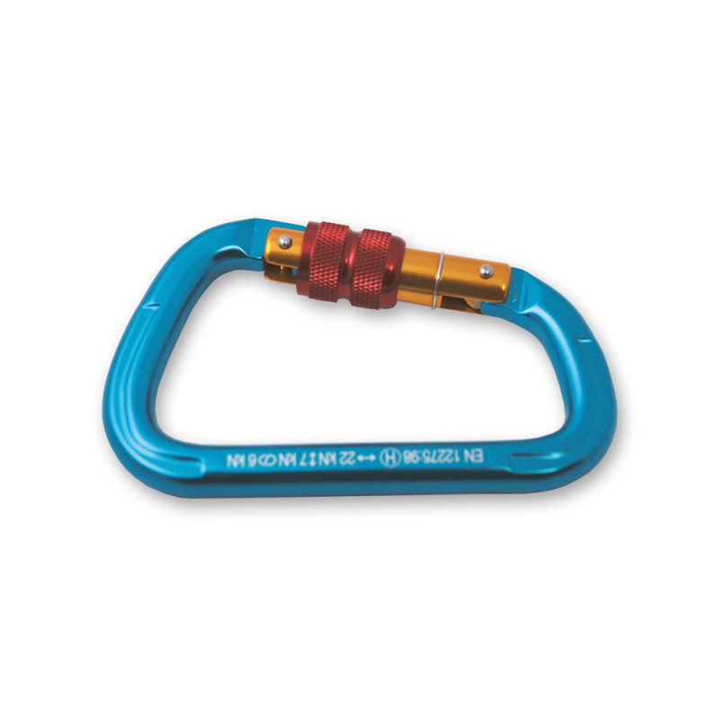 Mousqueton avec vis de sécurité en aluminium bleu Ø 11 x 110 mm CHAPUIS