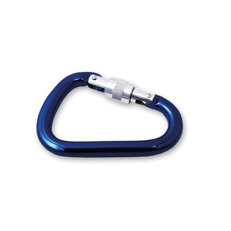 Mousqueton avec vis de sécurité en aluminium bleu Ø 12 x 110 mm CHAPUIS