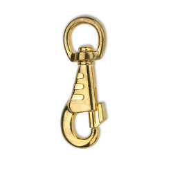 Mousqueton à pompe avec touret en zamak laitonné 87 mm CHAPUIS