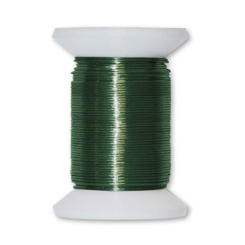 Fil en acier laqué vert Ø 0