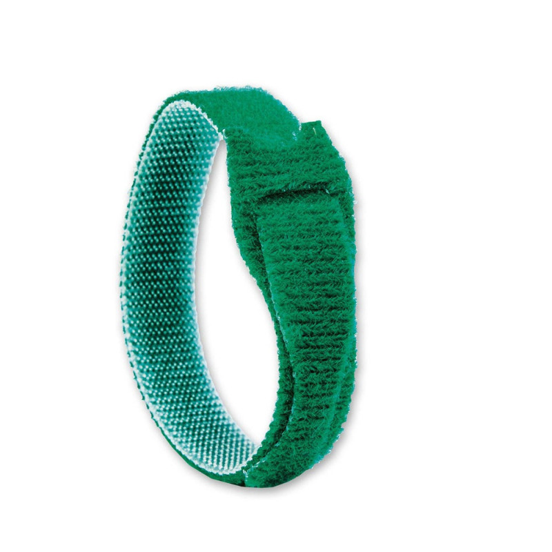 Attache auto-agrippante en polyamide verte 12 x 380 mm 6 pièces VELCRO