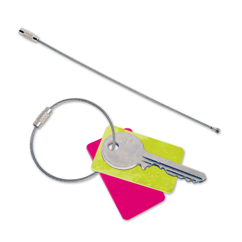 Porte-clé avec câble en acier zingué 150 mm 5 pièces CHAPUIS