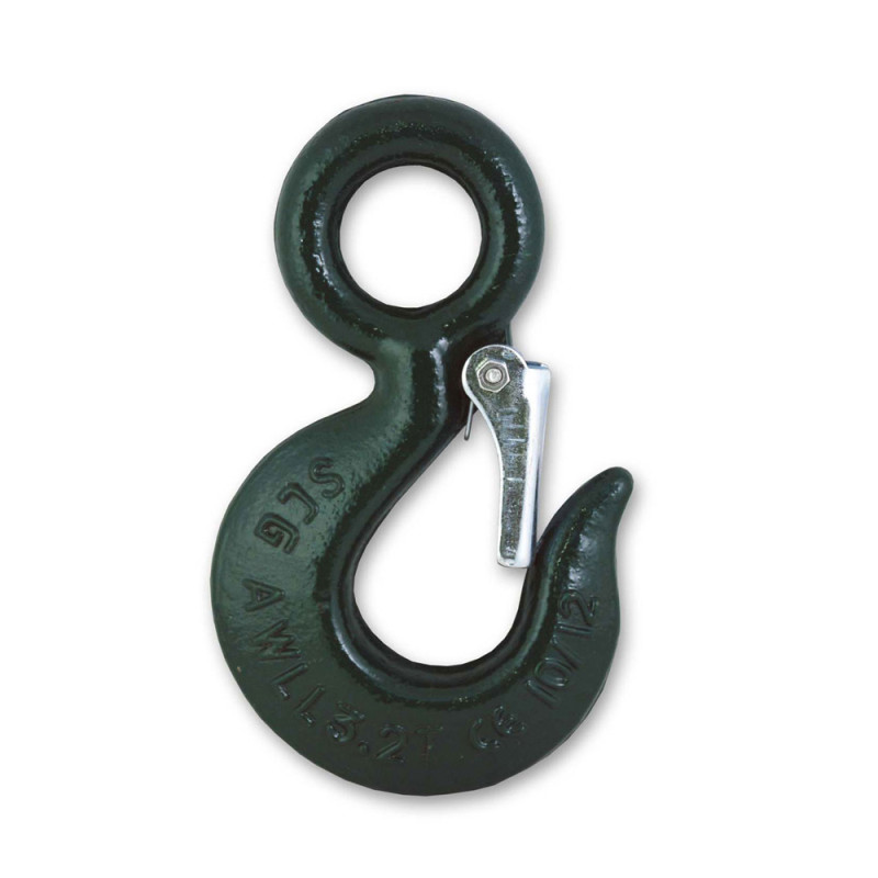 Crochet de levage à oeil avec linguet en acier 5400 kg CHAPUIS