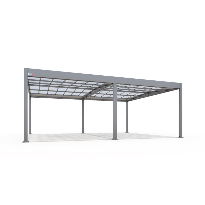 Carport en aluminium Libeccio gris anthracite 32 m²