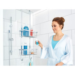 Etagère de douche à 2 niveaux Aluxx chrome | TESA
