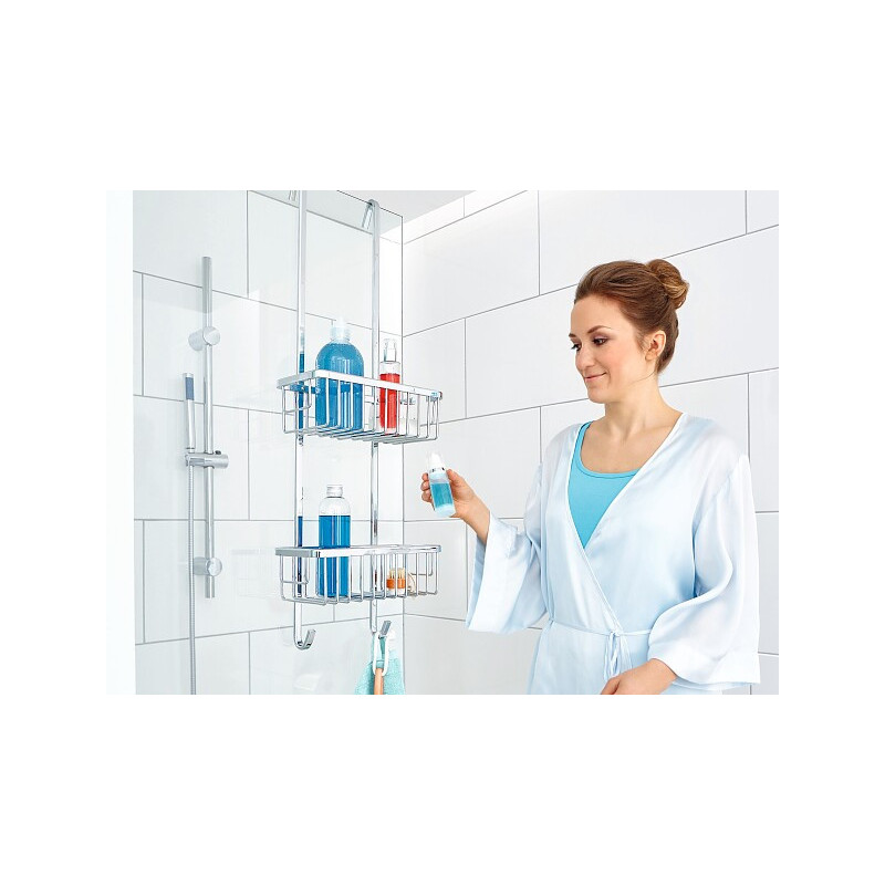 Etagère de douche à 2 niveaux Aluxx chrome | TESA
