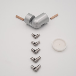 Kit d'angle pour garde-corps Interio gris clair 6 pièces SOGEM