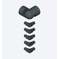 Kit d'angle pour garde-corps New Rondo anthracite 6 pièces SOGEM