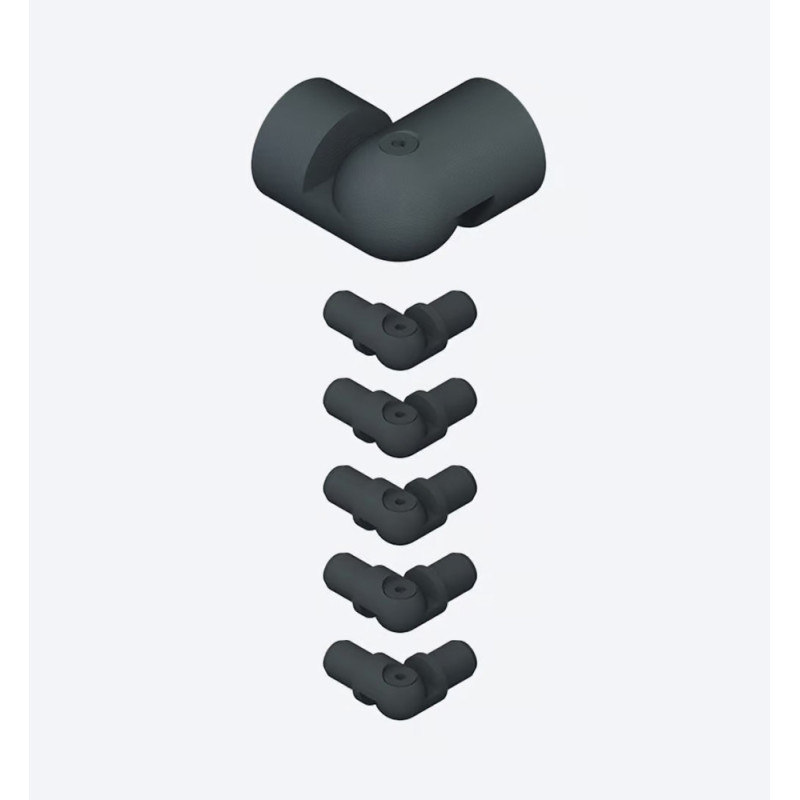 Kit d'angle pour garde-corps New Rondo anthracite 6 pièces SOGEM