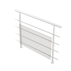 Verre acrylique A25 pour garde-corps 95 x 50 cm 4 mm SOGEM