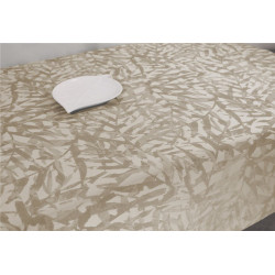 Nappe jacquard tissé Calera taupe 140 cm au mètre JOY
