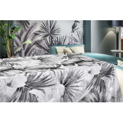 Nappe en PVC non-tissé Tropicali gris 140 cm au mètre  JOY