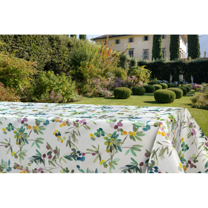 Nappe en PVC non-tissé Olive 140 cm au mètre JOY