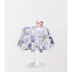 Nappe en PVC non-tissé Lavende 140 cm au mètre JOY