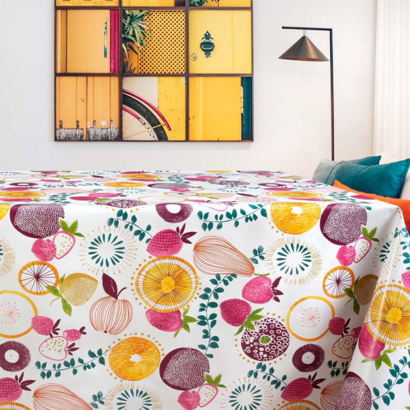 Nappe en PVC non-tissé Frutta 140 cm au mètre JOY