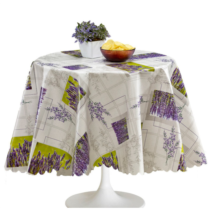 Nappe en PVC non-tissé Lavande 140 cm au mètre JOY