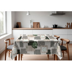 Protège-table Noe vert 140 cm au mètre JOY