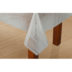 Nappe en PVC cristal gaufré Weaves 140 cm au mètre JOY