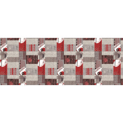 Nappe en PVC non-tissé Signature rouge 140 cm au mètre JOY