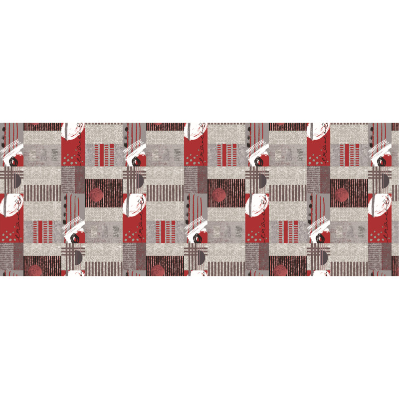 Nappe en PVC non-tissé Signature rouge 140 cm au mètre JOY