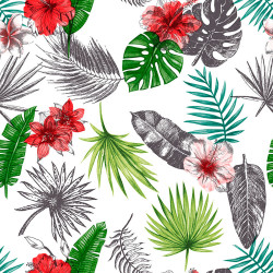 Nappe en PVC non-tissé Feuillage 140 cm au mètre JOY