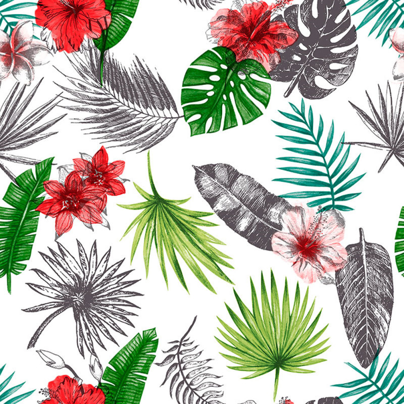 Nappe en PVC non-tissé Feuillage 140 cm au mètre JOY