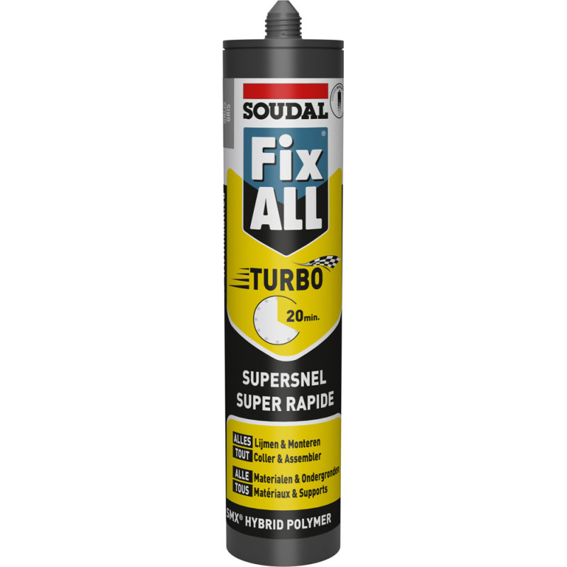 Colle Fix All Turbo SOUDAL 0,29 L – Adhérence Rapide | SOUDAL