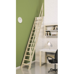 Rampe à lisses en bois pour escalier de meunier Cottage Premium SOGEM