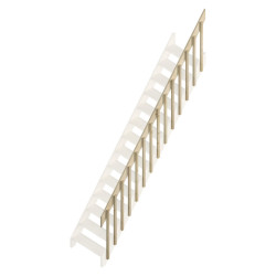 Rampe à balustres en bois pour escalier de meunier Cottage Medium et Large SOGEM