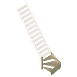 1/4 tournant bas gauche pour escalier de meunier Cottage Large SOGEM