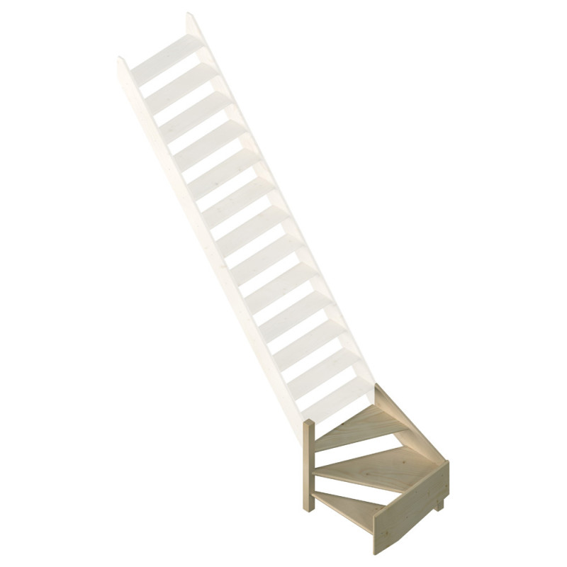 1/4 tournant bas gauche pour escalier de meunier Cottage Large SOGEM