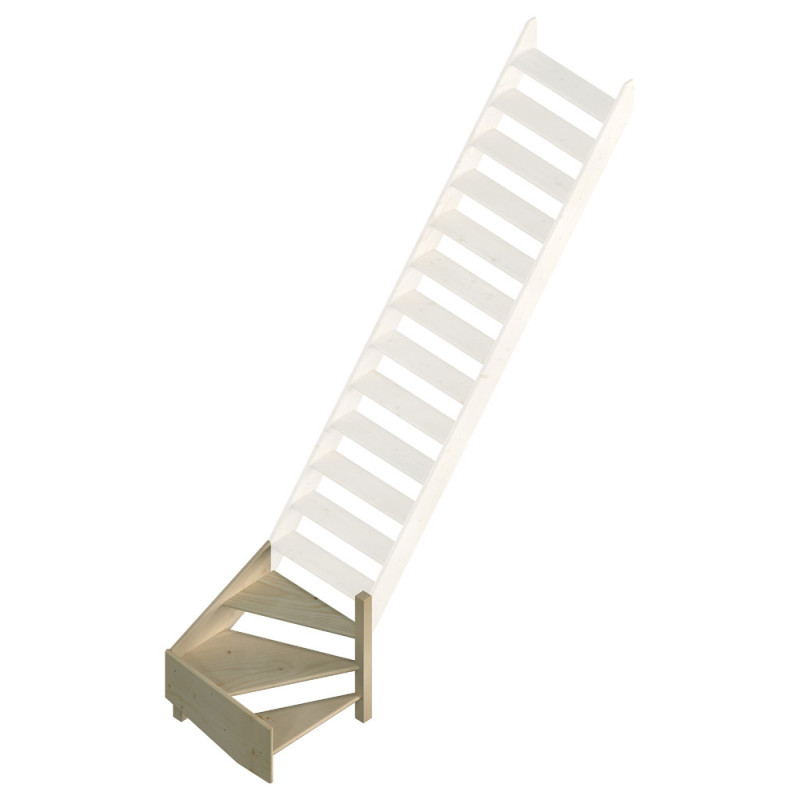1/4 tournant bas droit pour escalier de meunier Cottage Large SOGEM