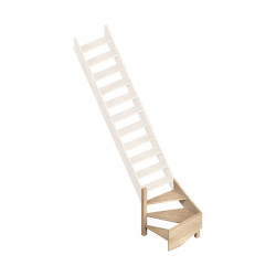 1/4 tournant bas gauche pour escalier de meunier Ardennes SOGEM