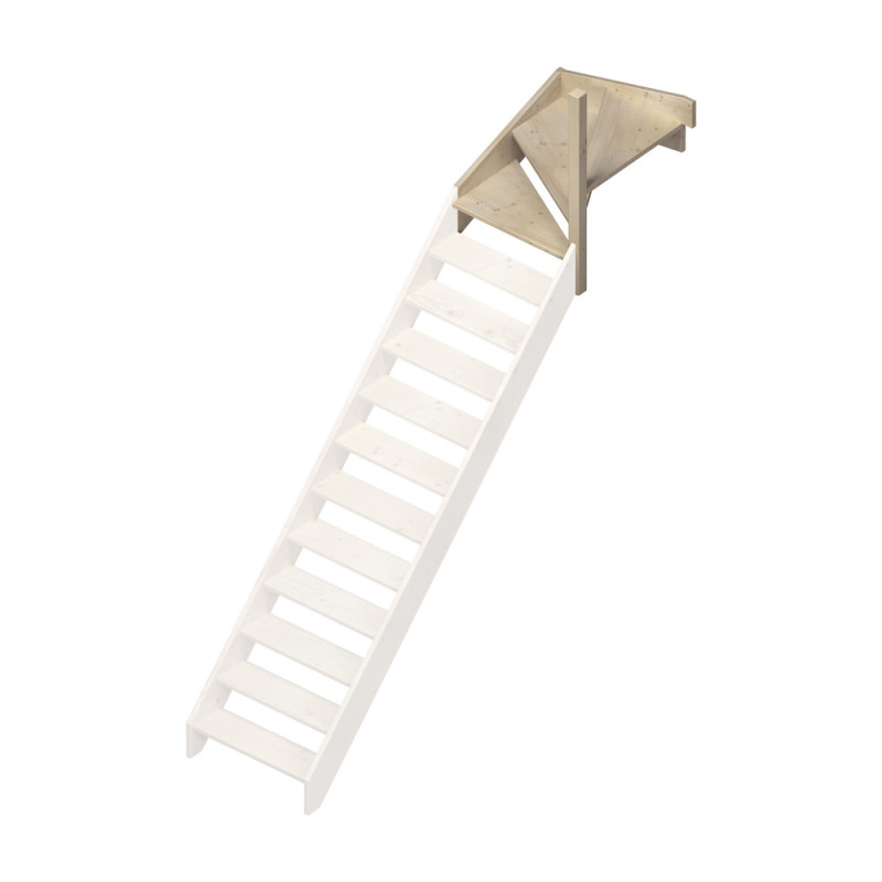 1/4 tournant haut droit pour escalier de meunier Jura SOGEM