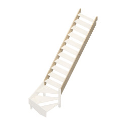Limons pour escalier de meunier Jura 1/4 tournant bas 2 pièces SOGEM