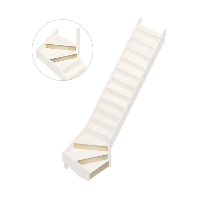 Contremarche pour 1/4 tournant escalier Jura 3 pièces SOGEM