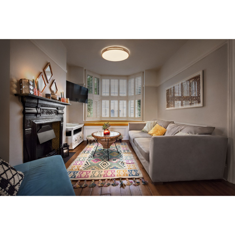 Plafonnier LED W LEDVANCEoodburry bois 1000 lm 16 W LEDVANCE