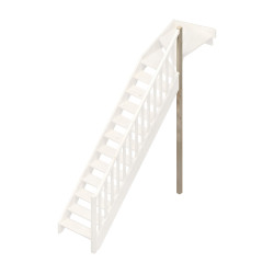Poteau de support pour rampe type A ou T pour escalier Jura 1/4 tournant haut SOGEM