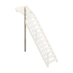 Poteau de support pour rampe type C pour escalier Jura 1/4 tournant haut gauche SOGEM