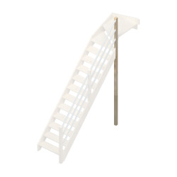 Poteau de support pour rampe type C pour escalier Jura 1/4 tournant haut droit SOGEM