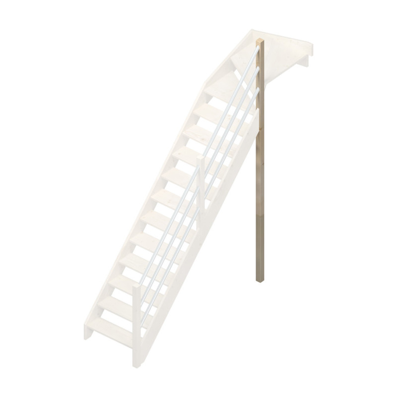 Poteau de support pour rampe type C pour escalier Jura 1/4 tournant haut droit SOGEM